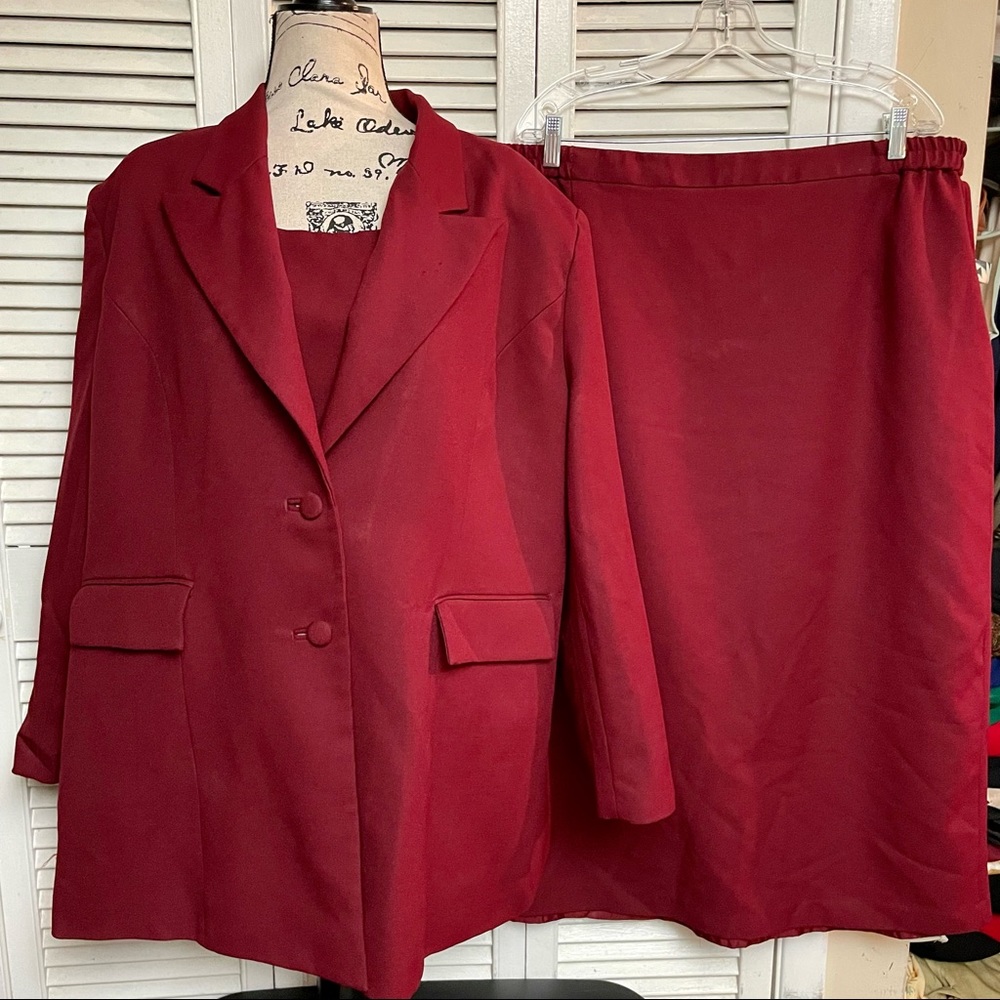 Ben Marc International plus size skirt suit